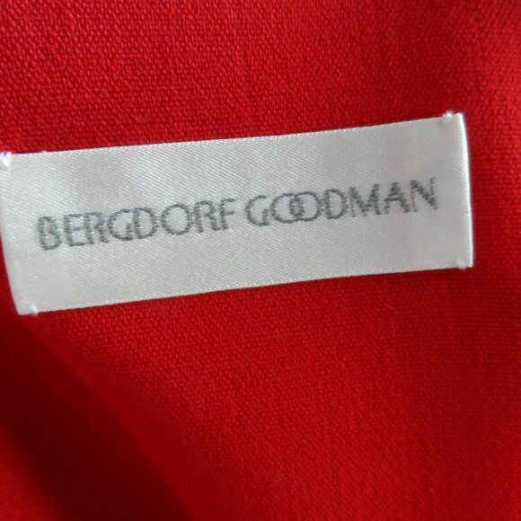 Bergdorf Goodman Scarlet Red Virgin Wool Crepe Sheath Dress Size 2 - Picture 14 of 16